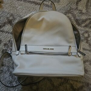 Michael Kors Cream Leather Backpack